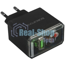 Сетевое зарядное устройство BOROFONE (6941991110689) BAS32A 1USB+1Type-C 3.0A QC3.0 PD 30W, черный