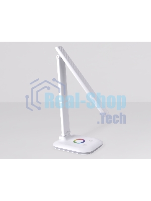 Светодиодная настольная лампа с RGB подсветкой Ambrella light DE530 WH белый LED 3000-6400K+RGB 8W