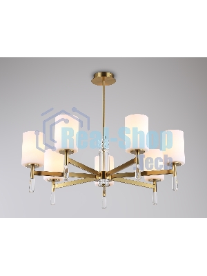 Люстра Ambrella light LH56263/7 BS/FR латунь/белый матовый E27/7 max 60W D750*590