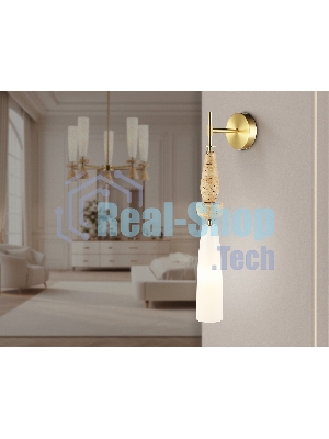 Настенный светильник Ambrella light LH75369 GD/WH золото/белый G9 max 28W 70*150*560