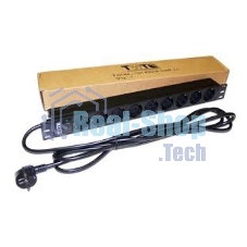 Управляемый блок распределения питания Lanmaster TWT-PDU19-16A9P-3.0 верт.размещ. 8xC13C13 базовые 10A C14