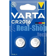 Элемент питания VARTA ELECTRONICS CR 2016 блистер 2	 06016101402