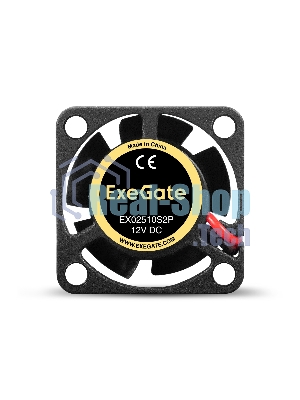 Вентилятор для корпуса ExeGate EX02510S2P черный, 25 мм, 10000 об/мин, 22 дБ, 2 pin