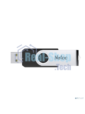 Флешка USB Netac U505 (NT03U505N-004G-20BK), 4Gb, USB 2.0, R/W 70/30, черный/серебристый