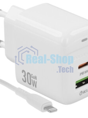 Сетевое зарядное устройство BOROFONE (6941991113888) BAS45Aai 2USB 3.0A PD 30W QC3.0