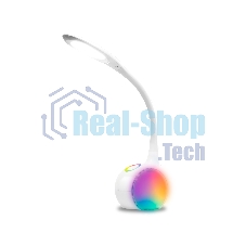 Светодиодная настольная лампа с RGB подсветкой Ambrella light DE532 WH белый LED 4200K+RGB 7.5W