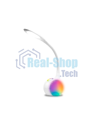Светодиодная настольная лампа с RGB подсветкой Ambrella light DE532 WH белый LED 4200K+RGB 7.5W