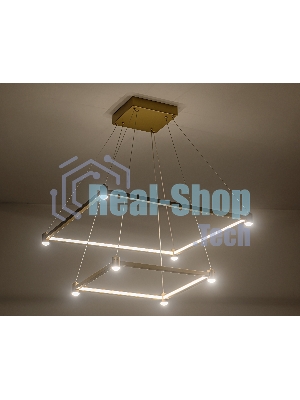 Светильник подвесной светодиодный FL5599/2+8 GD золотой 60W 3000K/4200K/6400K 600*600*1300 (без ПДУ)