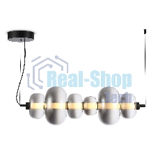 Подвесной светодиодный светильник Ambrella light LH11072 BK/SM черный/дымчатый 36W 3000K 745*230*230