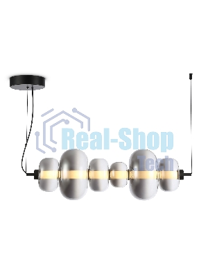 Подвесной светодиодный светильник Ambrella light LH11072 BK/SM черный/дымчатый 36W 3000K 745*230*230