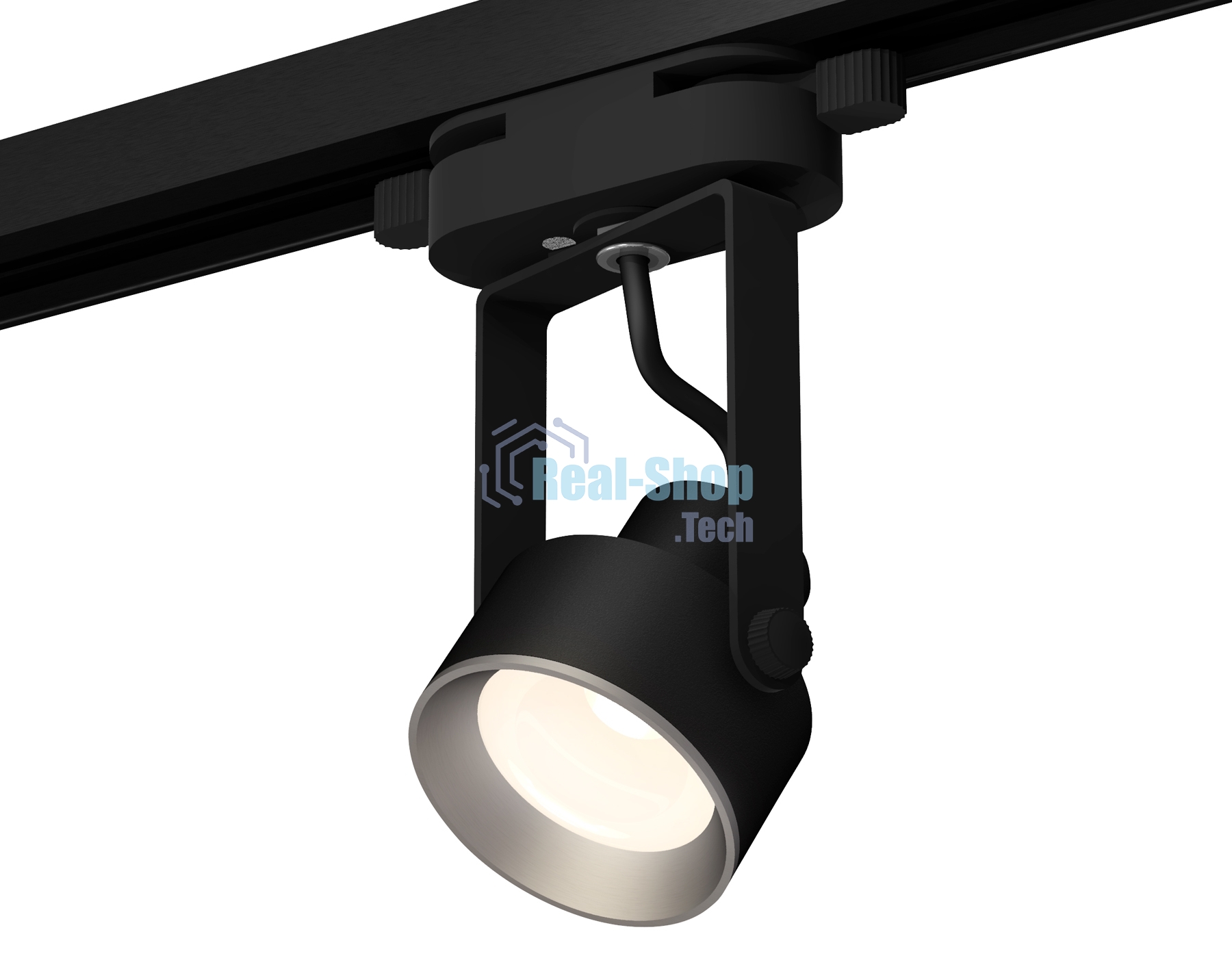 Светильник Ambrella light XT6602002 PBK/PSL черный полированный/серебро полированное MR16 GU10 (C6602, N6104)