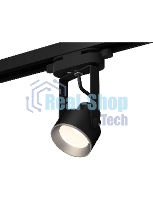 Светильник Ambrella light XT6602002 PBK/PSL черный полированный/серебро полированное MR16 GU10 (C6602, N6104)