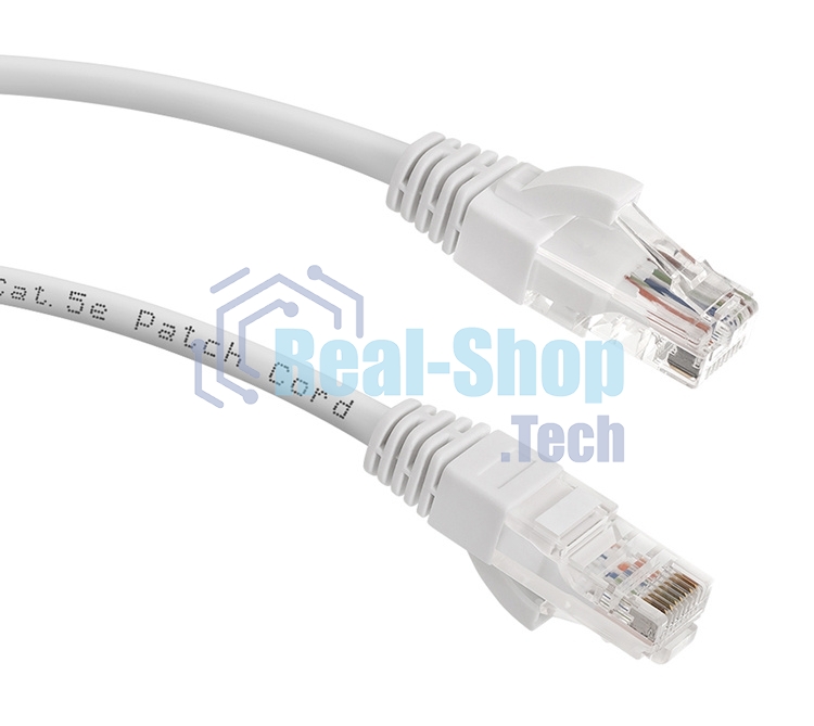 Патч-корд LANMASTER LAN-PC45/U5E-5.0-WH вилка RJ-45-вилка RJ-45 cat.5е 5м белый LSZH (уп.:1шт)