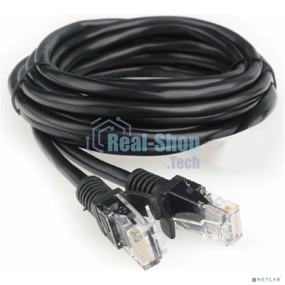 Патч-корд CCA light UTP Гарнизон PC-UTP-5e-3-BK кат.5e, 3м, литой, многожильный черный