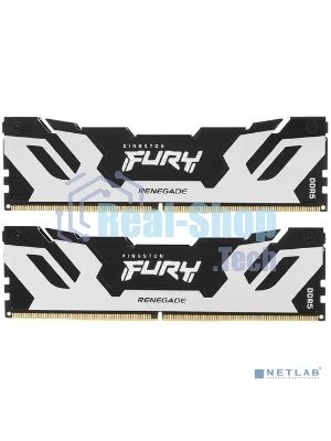 Оперативная память Kingston Fury Renegade, DDR5, 32Gb (2x16Gb), 7200MHz, CL38, DIMM, с радиатором, серебристый/черный