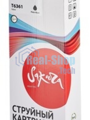 Картридж струйный Sakura C13T636100 (T6361 Photo Black) для Epson, фото-черный, 700 мл.