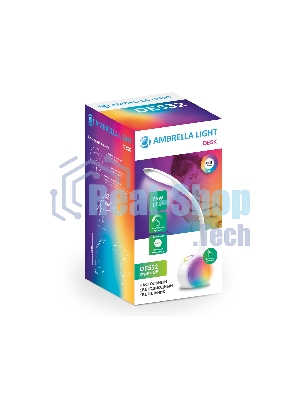 Светодиодная настольная лампа с RGB подсветкой Ambrella light DE532 WH белый LED 4200K+RGB 7.5W