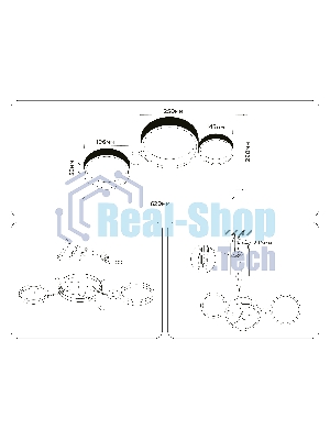 Светильник Ambrella light FL4812/3 WH белый 3000K-6400K 45W 620*290*55 (ПДУ ИК)