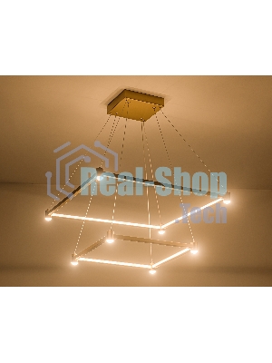 Светильник подвесной светодиодный FL5599/2+8 GD золотой 60W 3000K/4200K/6400K 600*600*1300 (без ПДУ)