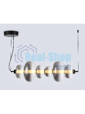 Подвесной светодиодный светильник Ambrella light LH11072 BK/SM черный/дымчатый 36W 3000K 745*230*230