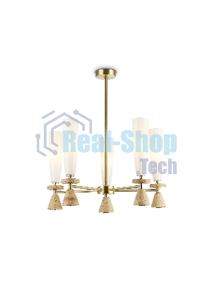 Люстра Ambrella light LH75371/5 GD/WH золото/белый G9*5 max 28W D600*675