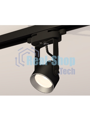 Светильник Ambrella light XT6602002 PBK/PSL черный полированный/серебро полированное MR16 GU10 (C6602, N6104)