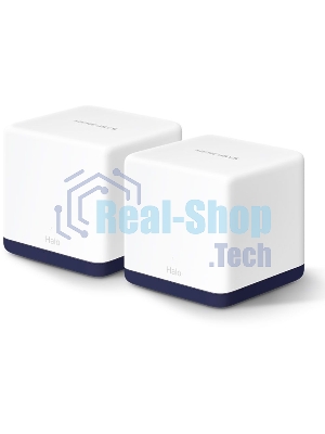 Система Mercusys MESH AC1900 Whole Home Mesh Wi-Fi System, 3× Internal Antennas, 3×Gb ports (WAN/LAN) (2-pack)