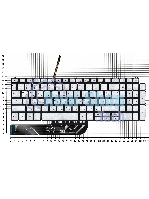Клавиатура для ноутбука Dell Inspiron 5584 серебристая