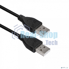 Кабель ACD-U2AAM-30L USB 2.0, A male - A male, ТТХ: (7/0.12BC+PE)*1P+(7/0.12BC+PE)*2C+7/0.12BC+AL+PVC OD4.0, синий, 3м