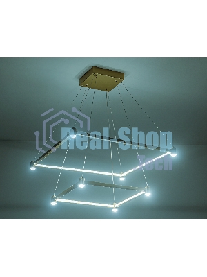 Светильник подвесной светодиодный FL5599/2+8 GD золотой 60W 3000K/4200K/6400K 600*600*1300 (без ПДУ)