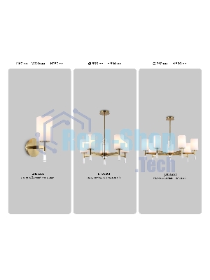 Настенный светильник Ambrella light LH56265 BS/FR латунь/белый матовый E27 max 60W 160*120*280