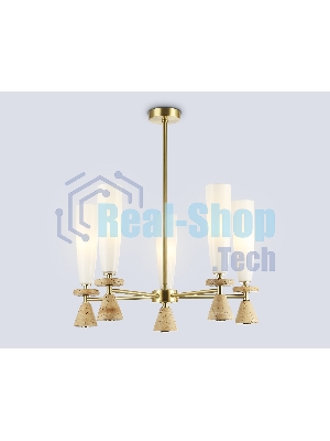 Люстра Ambrella light LH75371/5 GD/WH золото/белый G9*5 max 28W D600*675