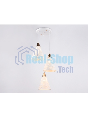 Светильник Ambrella light TR8433/3 WH/FGD белый/золото E27/3 max 40W D360*800