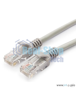 Патч-корд медный UTP Cablexpert PP10-5M cat.5, 5м, литой, многожильный, серый