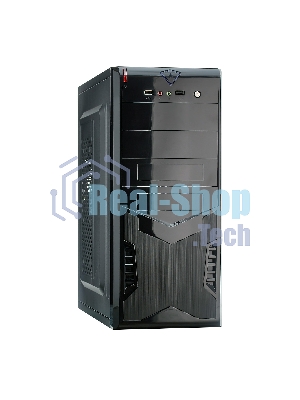Компьютерный корпус Miditower ExeGate EX280386RUS CP-604 Black, ATX, (CP350W, 80мм), 2хUSB, Audio