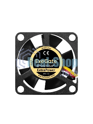 Вентилятор для корпуса ExeGate ExtraPower EP03010S3P черный, 30 мм, 10500 об/мин, 29 дБ, 3 pin