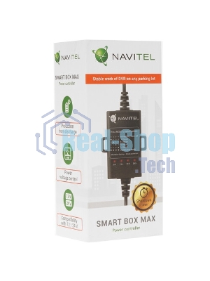 Контроллер питания Navitel Smart Box Max черный 4.5м Вход 1240 В, выход 5В 2А, защита от разряда аккумулятора, таймер (упак.:1шт)