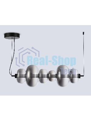 Подвесной светодиодный светильник Ambrella light LH11072 BK/SM черный/дымчатый 36W 3000K 745*230*230