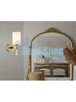 Настенный светильник Ambrella light LH56265 BS/FR латунь/белый матовый E27 max 60W 160*120*280