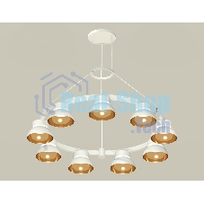 Светильник Ambrella light XR92031702/9 SWH/PYG/CL белый песок/золото желтое полированное/прозрачный GX53 (A9203, C9241, N8144)