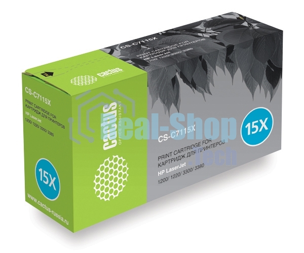 Картридж лазерный Cactus CS-C7115XS черный (3500 стр.) для HP LJ 1200/1220/3300/3380