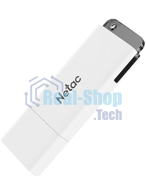 Флешка USB Netac U185 (NT03U185N-064G-20WH), 64Gb, USB 2.0, R/W 25/10, белый/серый