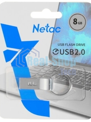 Флешка USB Netac U275 (NT03U275N-008G-20SL), 8Gb, USB 2.0, R/W 50/15, серебристый