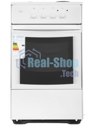 Плита электрическая Flama AE 1304 W белый, конфорок 3 шт, духовка 50 л, 50 см x 85 см x 60 см
