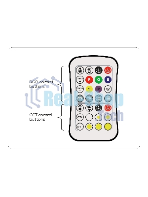Контроллер GS11501 RGB+CCT 12A 12V 144W/ 24V 288W (ПДУ Радио 2.4G CR2025)
