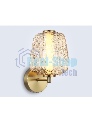 Настенный светодиодный светильник Ambrella light LH30108 SB/TI бронза/янтарь 8W 3000K 140*190*285