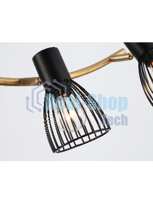 Светильник Ambrella light TR8662/4 BK/GD черный/золото E14/4 max 60W 760*100*170