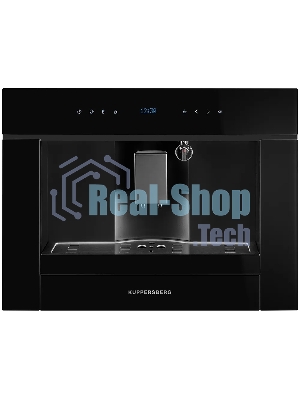 Автоматическая кофемашина Kuppersberg KCM 182 Black коллекция High-Tech,управление сенсорное,максимальное давление 20 бар,емкость для воды 1.8л, есть капучинатор,приготовление кофе автоматическое, материал панели стекло, черный