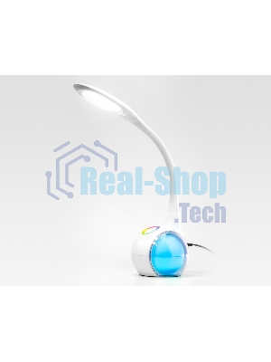 Светодиодная настольная лампа с RGB подсветкой Ambrella light DE532 WH белый LED 4200K+RGB 7.5W