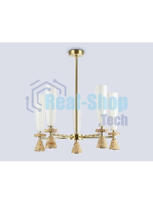 Люстра Ambrella light LH75371/5 GD/WH золото/белый G9*5 max 28W D600*675